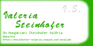 valeria steinhofer business card